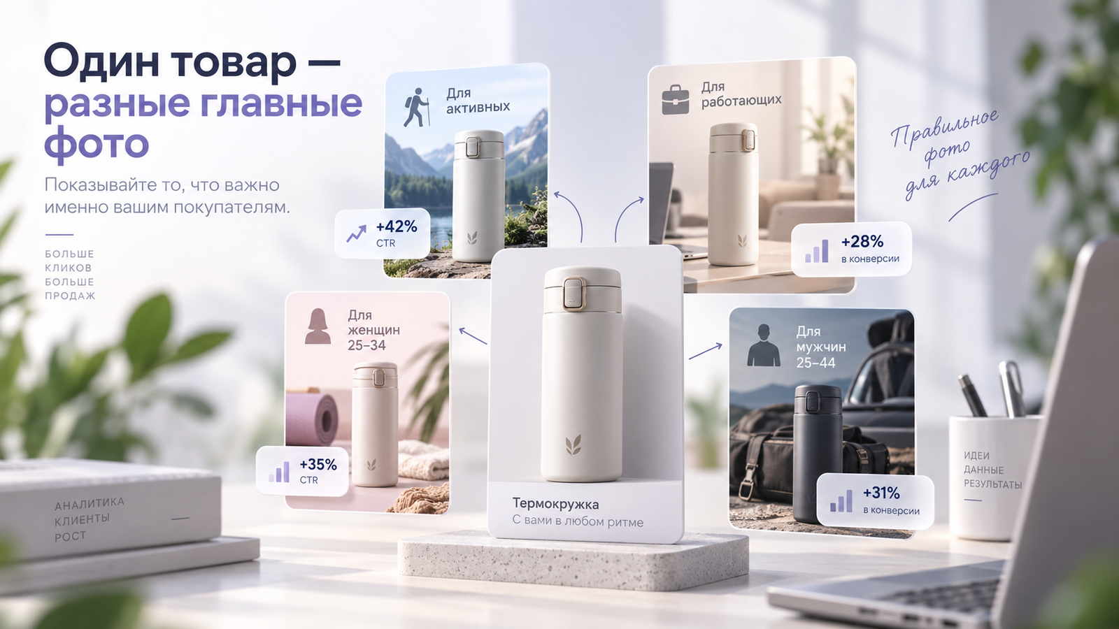 Персонализированные главные фото Wildberries для разных аудиторий и анализ конверсии