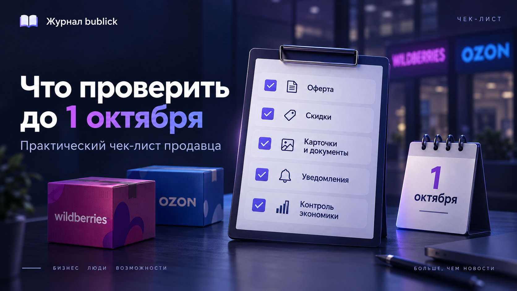 Чек-лист подготовки продавца маркетплейса к 1 октября 2026