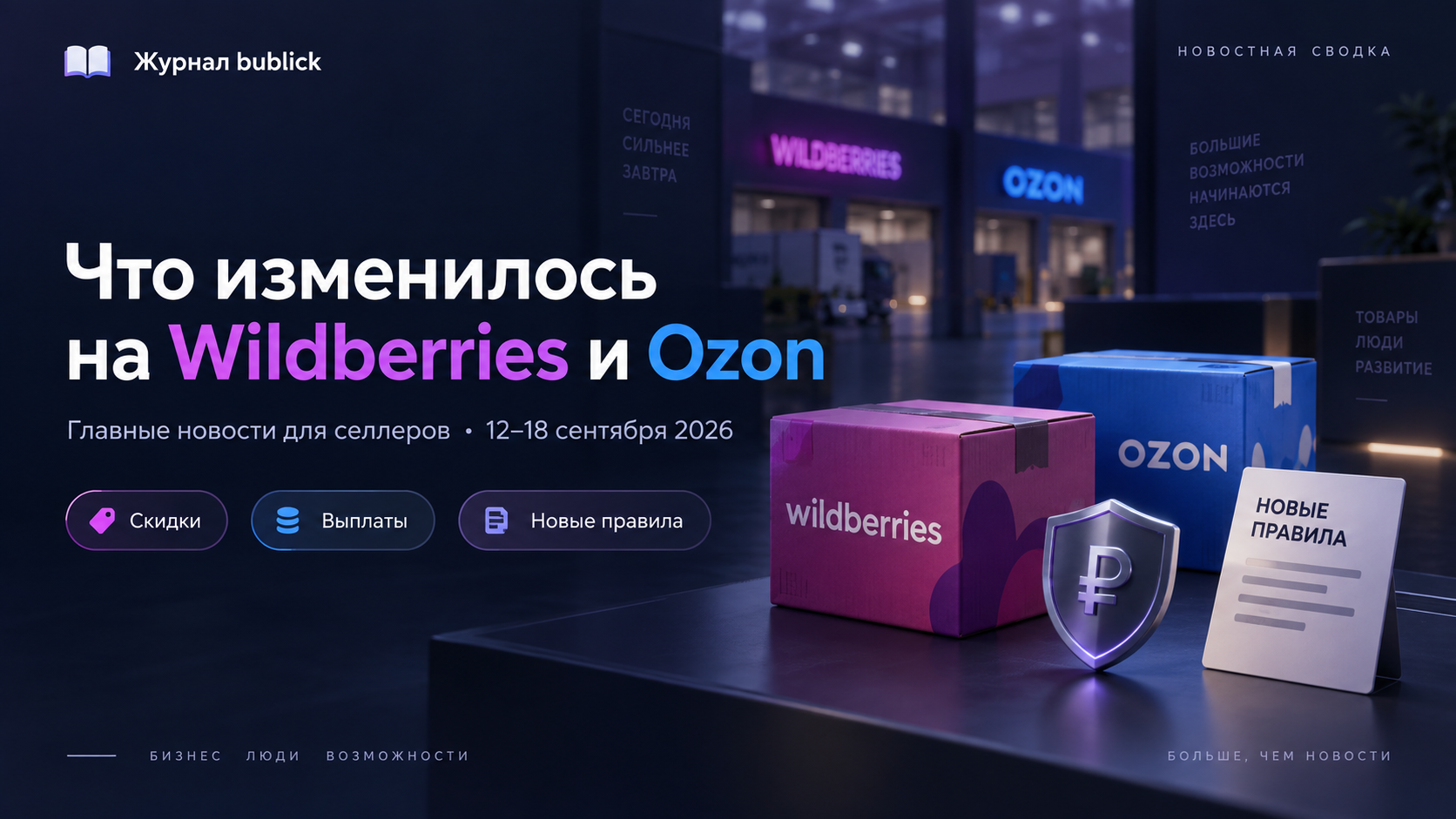 Главные новости Wildberries и Ozon для продавцов за 12–18 сентября 2026 года