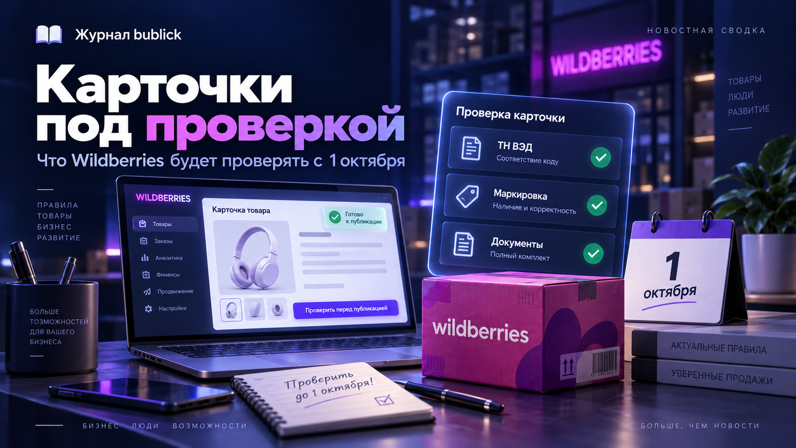 Карточки под проверкой: что Wildberries будет проверять с 1 октября 2026 года