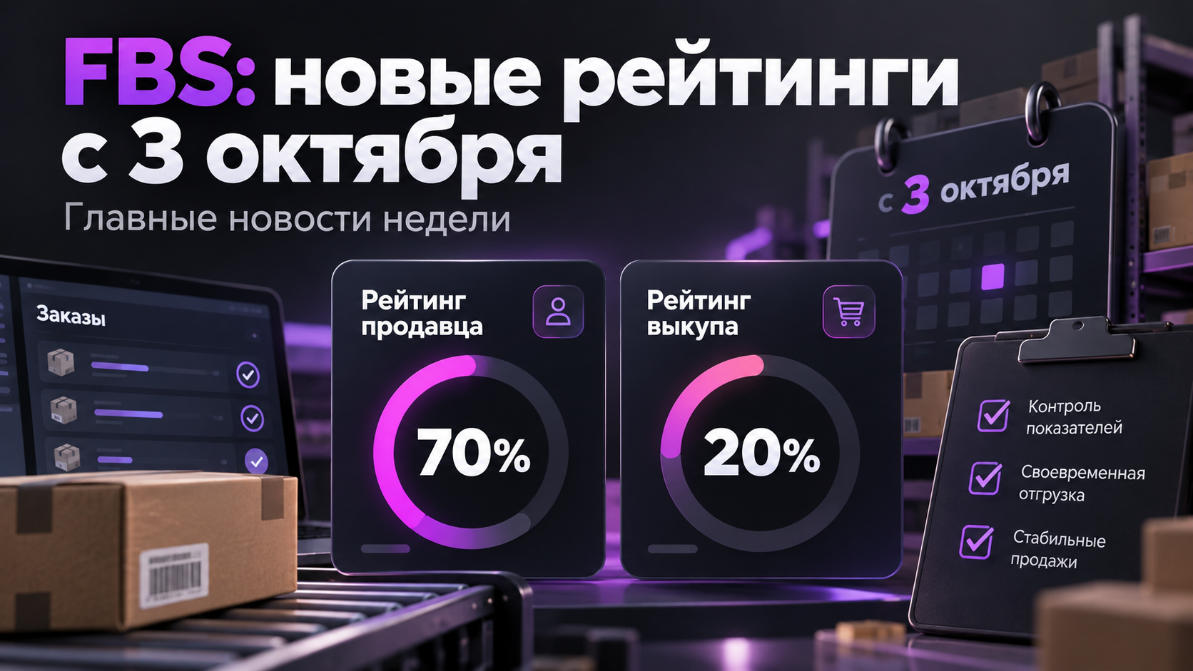 Главные новости Wildberries и Ozon за 19–25 сентября 2026: новые рейтинги FBS и изменения с октября