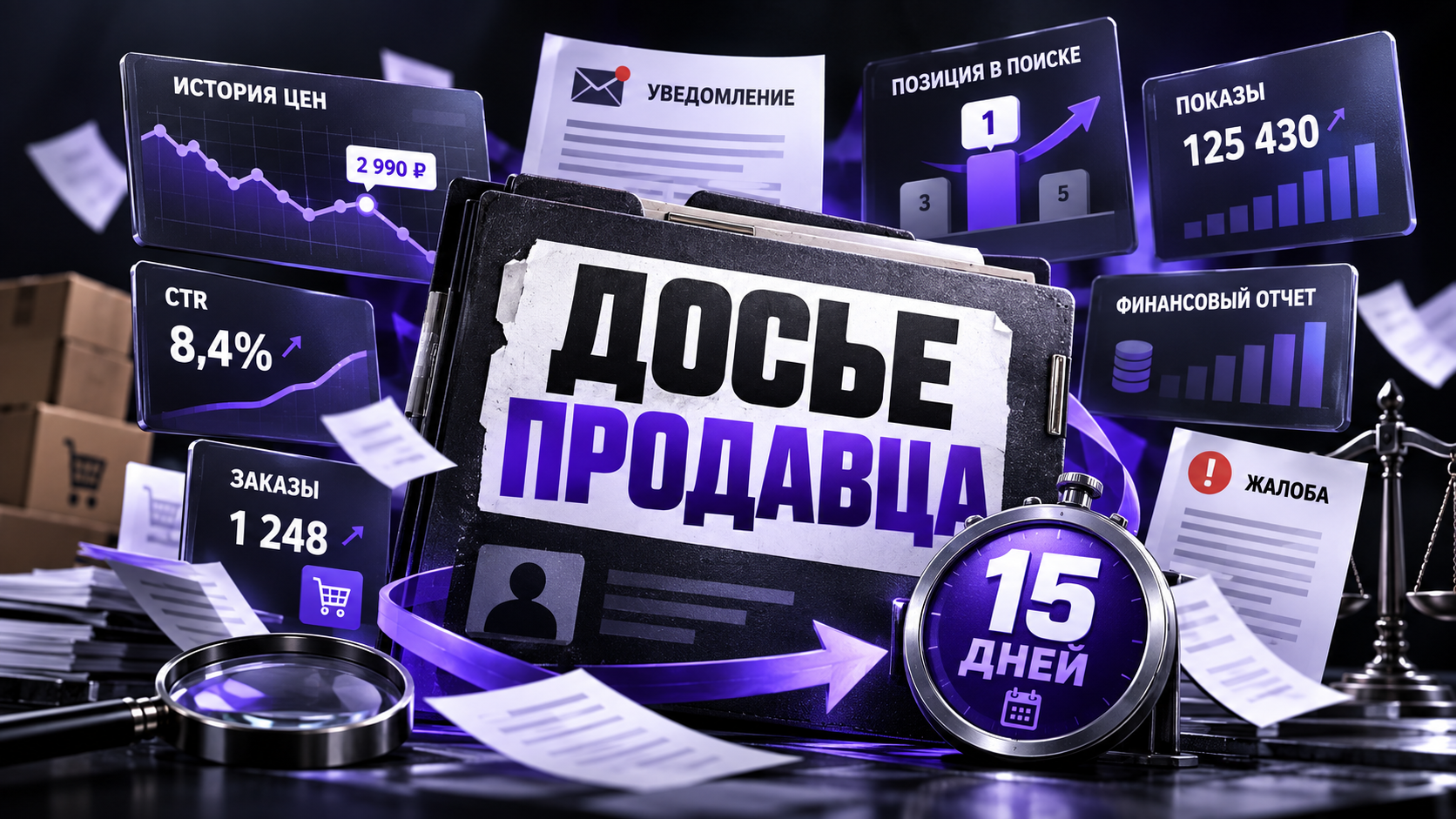 Досье продавца: история цены, позиции, показов, CTR, заказов и жалоб после 1 октября 2026 года
