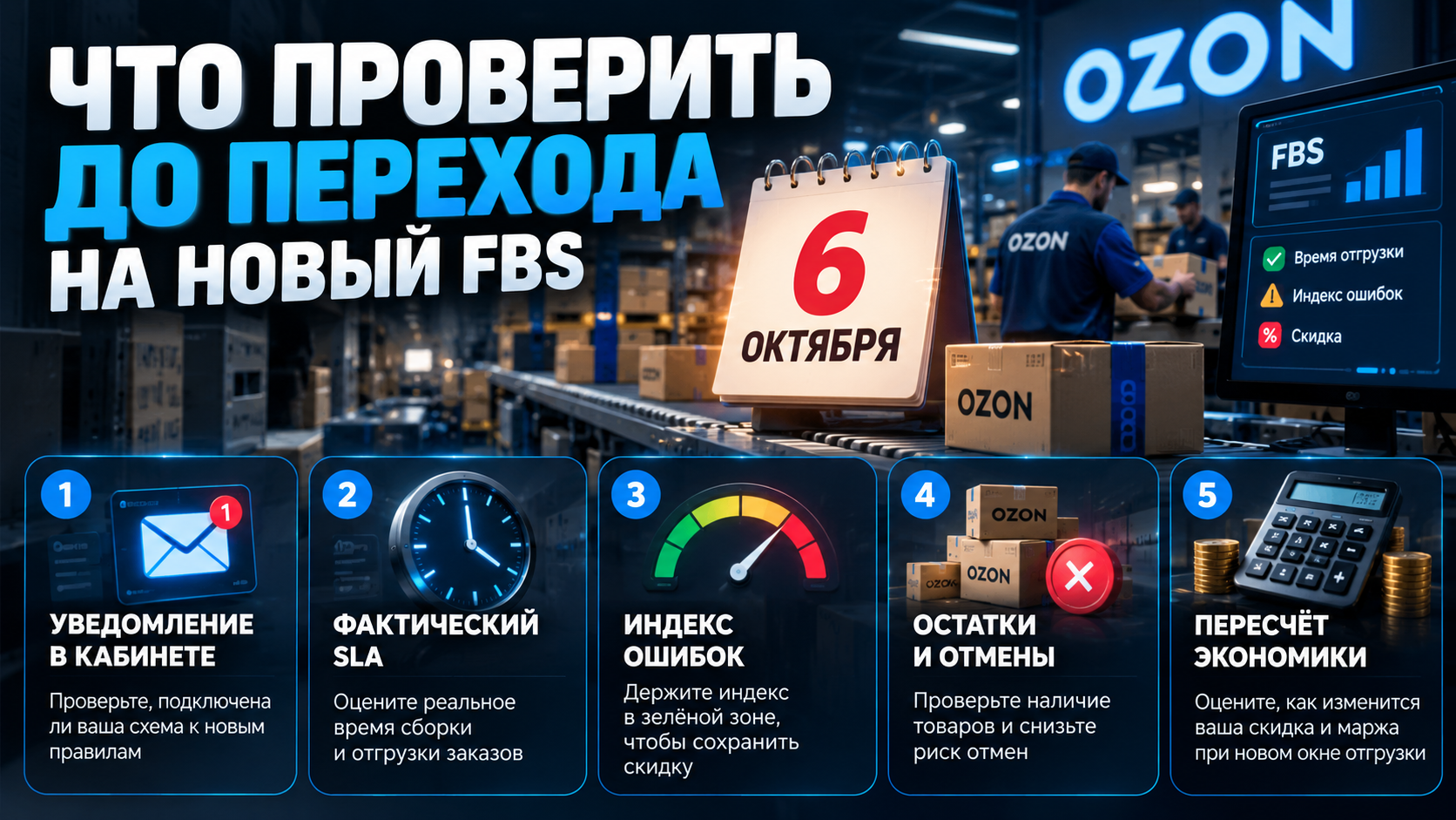 Чек-лист продавца Ozon перед изменением FBS 6 октября 2026